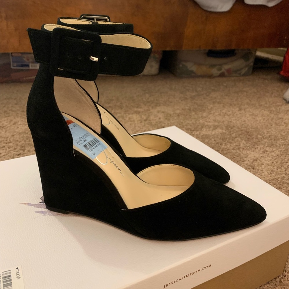 Jessica Simpson Black Moyra Wedge Pump